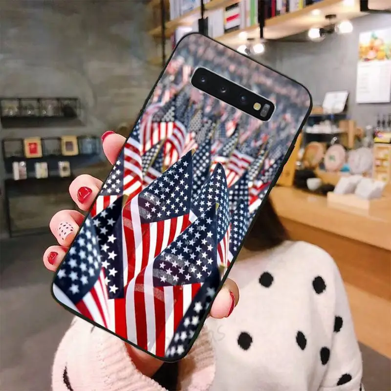 

USA flag Courage freedom Phone Case For Samsung A50 A51 A71 A20E A20S S10 S20 S21 S30 Plus ultra 5G M11 funda shell