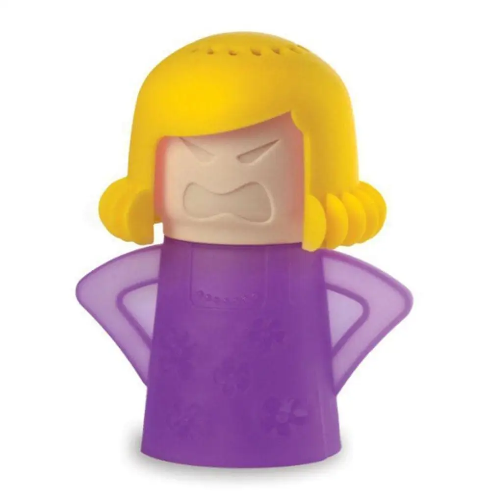 Пароочиститель для микроволновой печи Angry Mama с уксусом и водой легко очищает