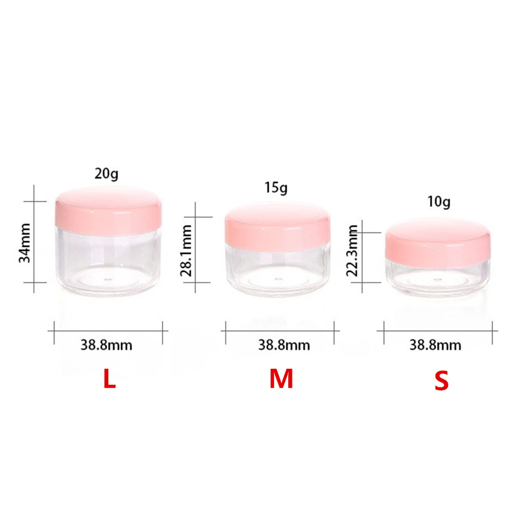 Новинка 10 г/15 г/20 г пустой пластиковый контейнер для макияжа ногтей хранения