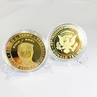 2017 2021 45th u s presidential trump election gold duoble color commemorative coin challenge coin trump coins collectibles