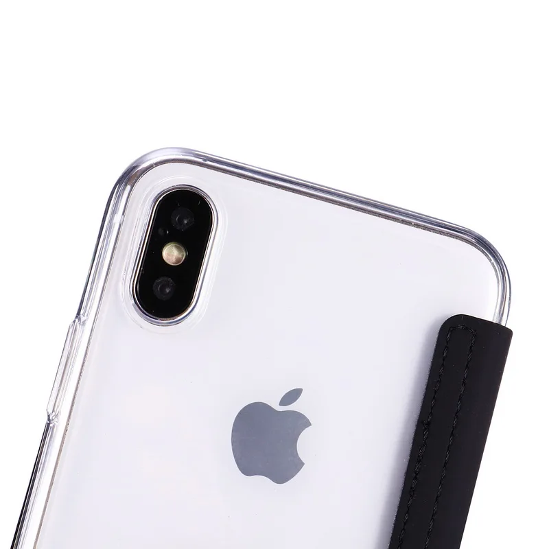 Ультратонкий Флип кожаный зеркальный чехол для Funda iPhone XR X XS Max 7 8 Plus 7plus 8plus 6 6s sPlus чехол прозрачная задняя крышка