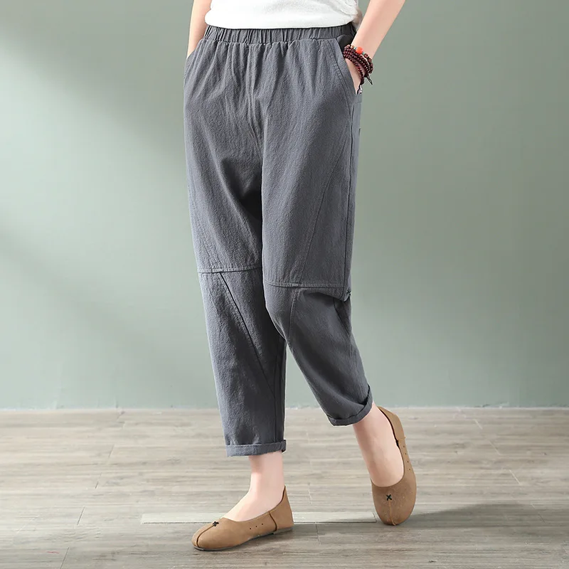 

Женские шаровары с завышенной талией, повседневные однотонные утягивающие шаровары в корейском ретро стиле, осень 2023