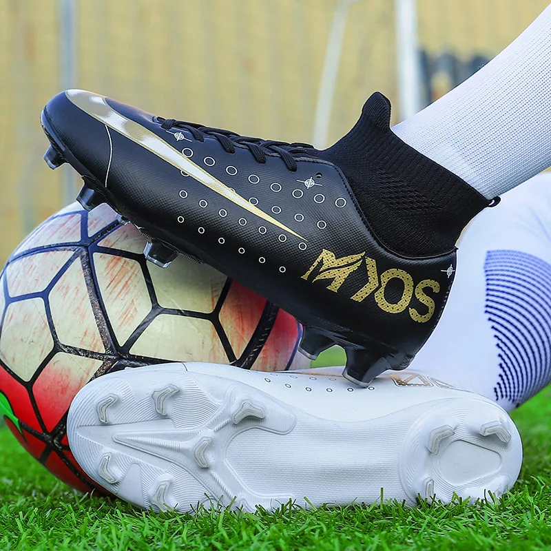 

Men's Large Size Turf Soccer Shoes Kids Non-Slip Outdoor Training Football Boots Boys Long Spikes Soccer Cleats Sneakers Unisex