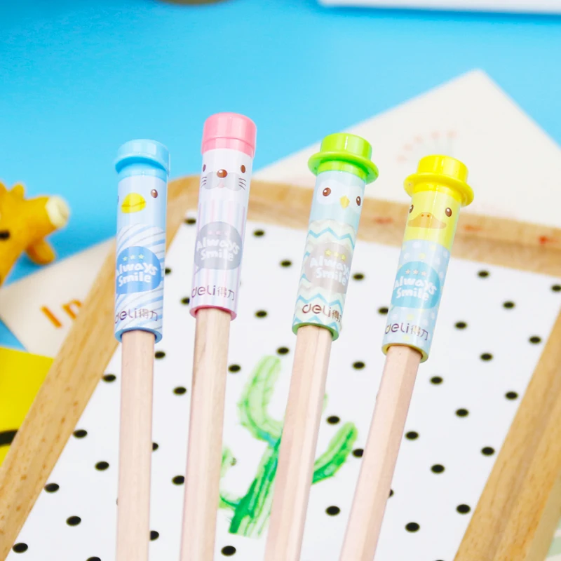 40Pcs Pencil Caps Cartoon Animals Children Topper Pen Protector Extender Students Kids Home Study School Stationery Tools 0491 | Канцтовары