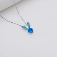 ms betti 2021 butterfly rhinestones pendant necklace new design girls gift for women wedding party jewelry