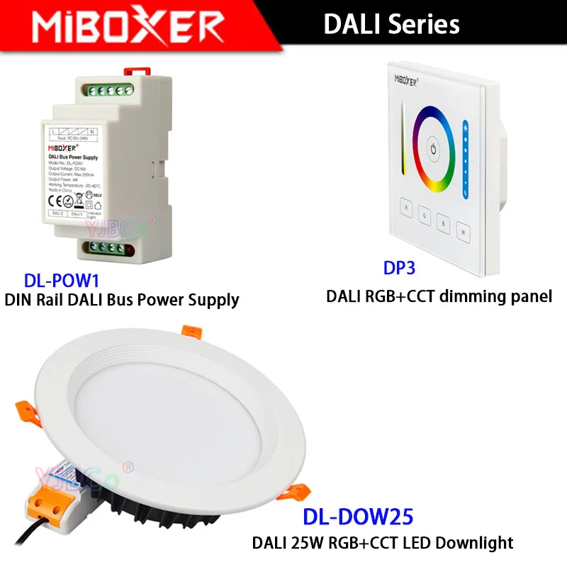 Miboxer DL-DOW25 25 Вт DALI RGB + CCT светодиодный потолочный светильник совместимый с