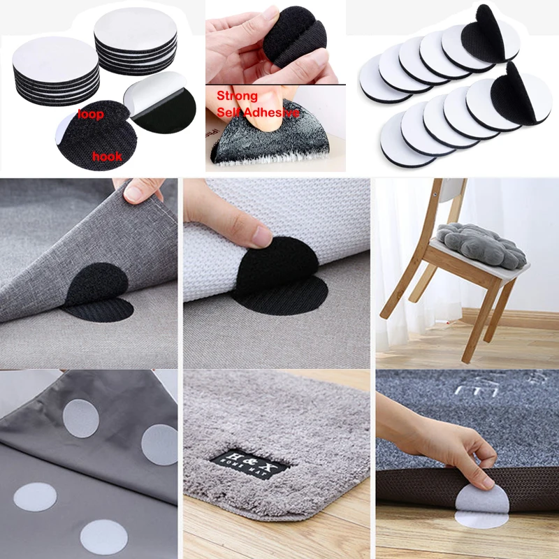 5-30Pairs Strong Self Adhesive Hook Loop Fastener Tape 60mm Nylon Magic Sticker Disc Velcros Round with Glue | Дом и сад