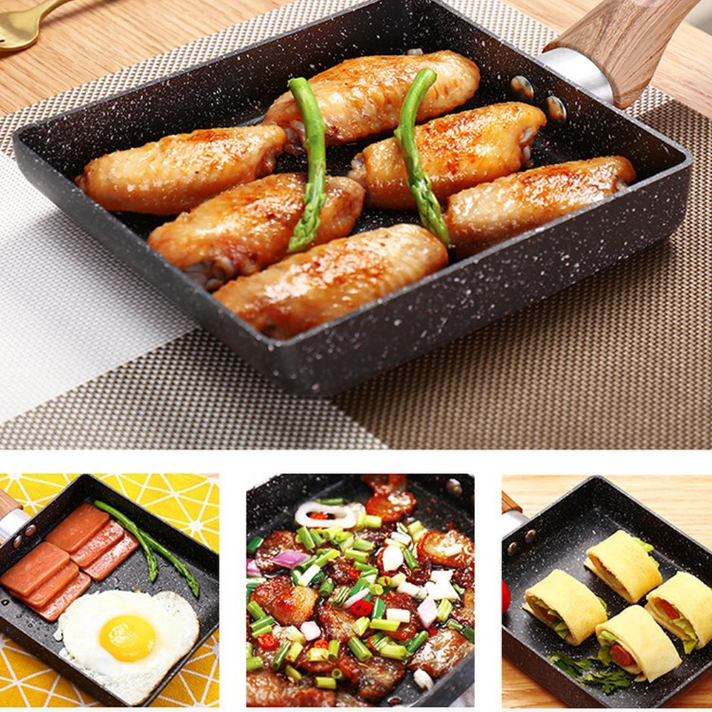 Мини антипригарная японская сковорода тамагояки гриль надежная посуда подходит