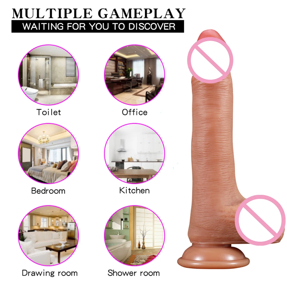 Беспроводной дистанционный фаллоимитатор 220 мм вибратор с подогревом