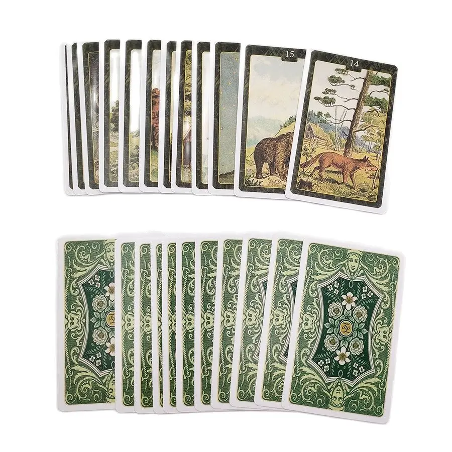 Lenormand карты с изображением ораклов гадания таро английская версия развешивание