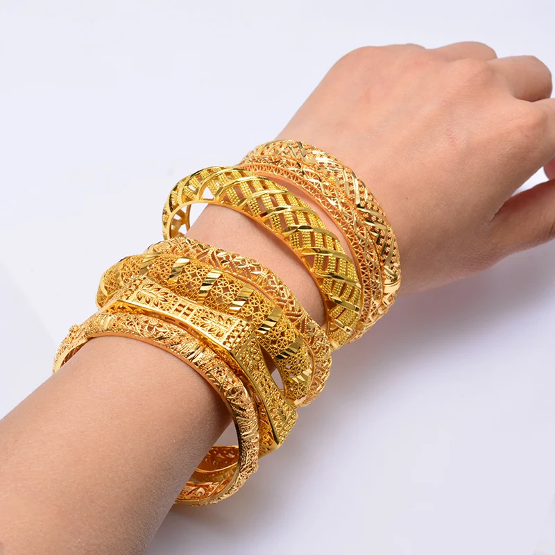 WANDO браслеты золотого цвета для женщин свадебные ювелирные изделия африканских