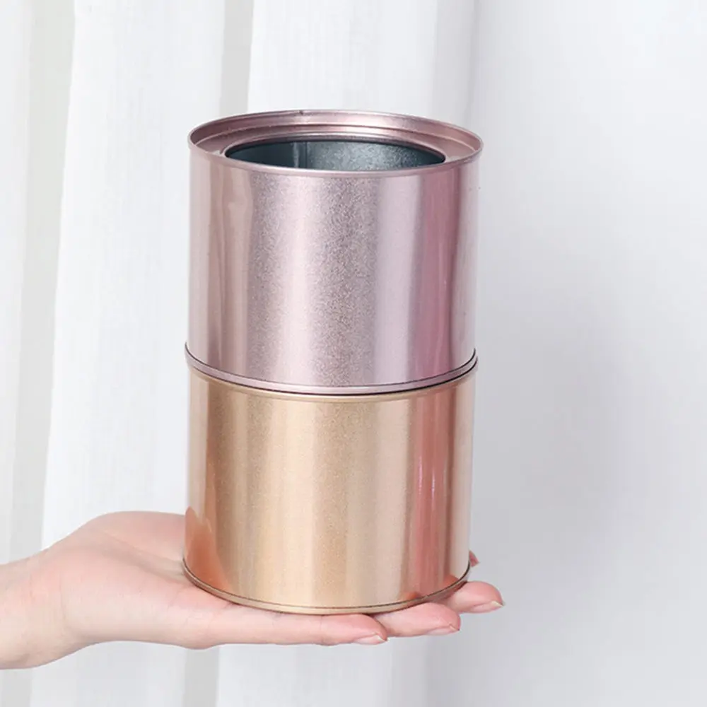 

4Pcs Decorative Flower Pot Tinplate Succulent Pot Metal Round Shaped Plant Jar