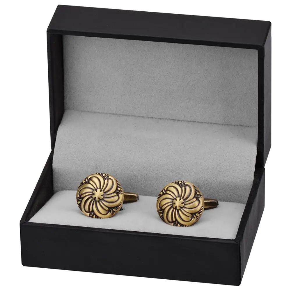 

SAVOYSHI High Quality Classic Round Bronze Cufflinks for Mens Suit Shirt Cuff Business Cuff links Brand Male Gift Free Engraving