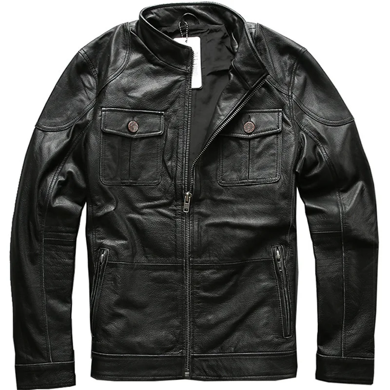 Мужская куртка из натуральной воловьей кожи AVIREXFLY повседневная для верховой езды