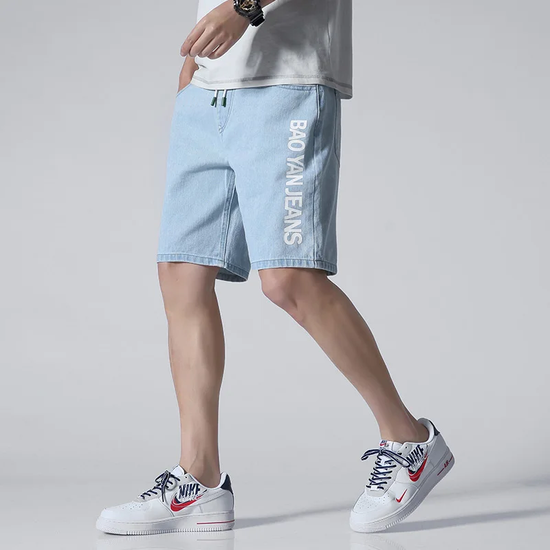 Шорты мужские спортивные из денима хлопковые джоггеры штаны летняя одежда 5XL |
