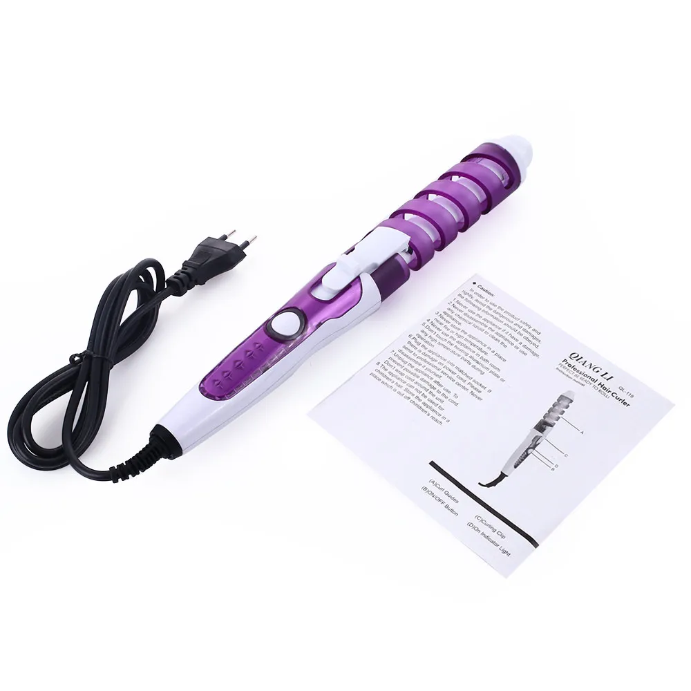 Portable Hair Curler Roller Spiral Curling Iron Salon Electric Hair Curler Beauty Curling Wand Professional Hair Styler Beauty S