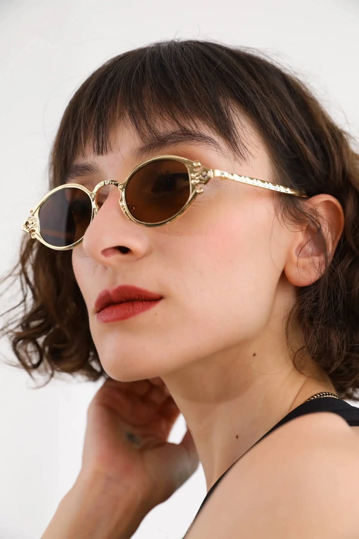 

2021 New Season Women's Golden Charlotte Gold Brown Sunglasses, Stylish, Aesthetic, Comfortable Use