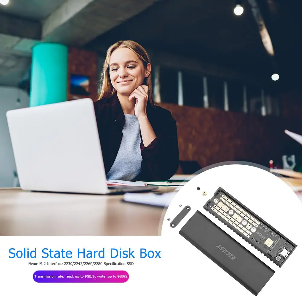 M.2 NVME PCIe к USB3.1 GEN2 M Key SSD Box Mobile Type c полностью совместим с интерфейсом m.2|Корпус