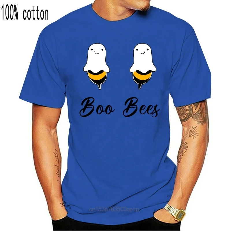 Костюм на Хэллоуин Boo Bees для пар забавная футболка белая серая мужчин и женщин