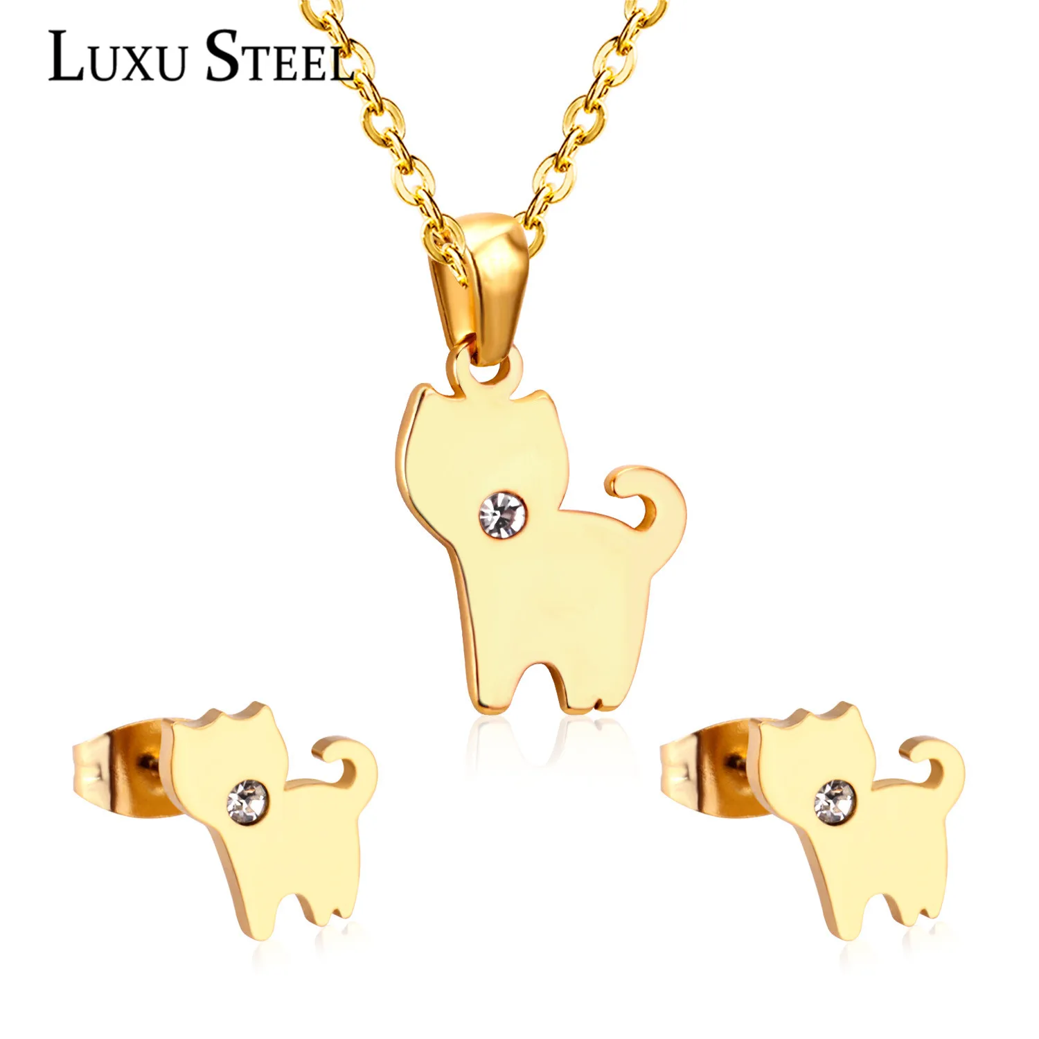 Женские серьги LUXUSTEEL из нержавеющей стали Аксессуары для ожерелья цепочки