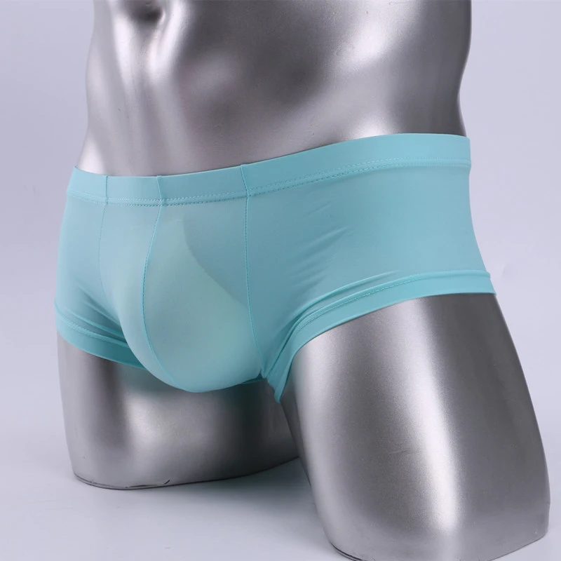 

Men'S Box Briefs Kit Shorts Men Underwear Ice Silk Underpants Sexy Slip For Men Breathable Comfortable Panties Calcinha Lingerie