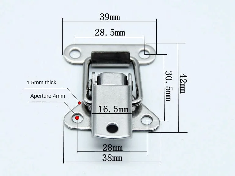 

Stainless Steel 304 toolbox Locking Latch hasps Metal Toggle Catch Clasp box Loaded hinges Furniture Hardware Accessories