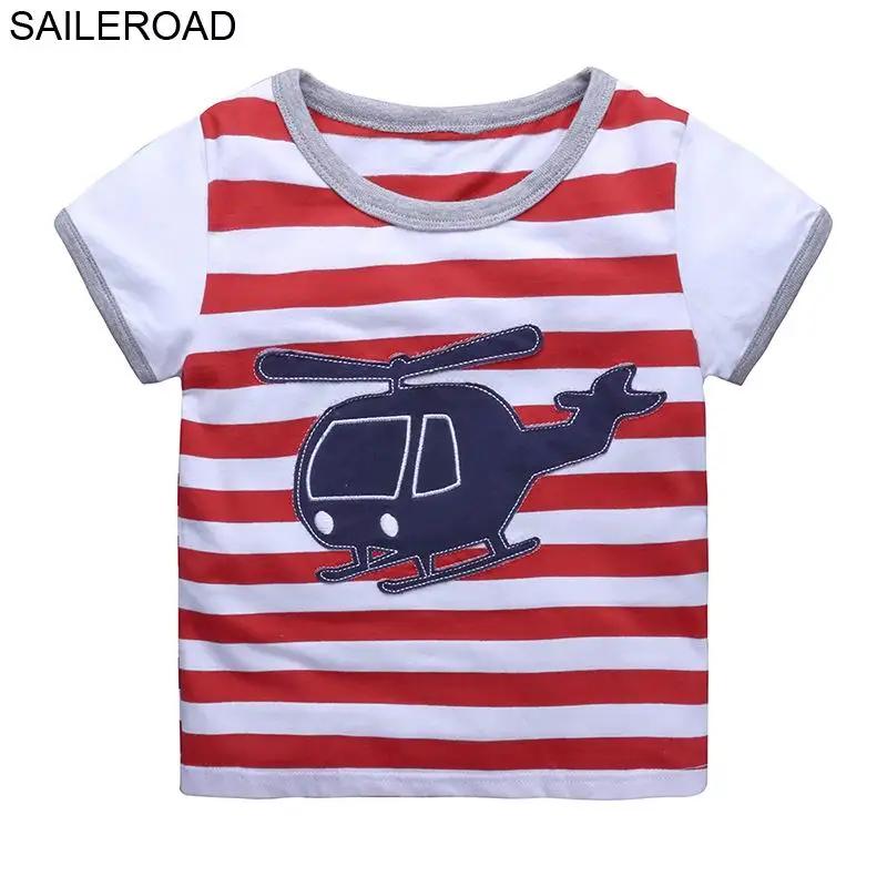 7811 same picture SAILEROAD 1-6Years Лето Самолет И Взлетно-посадочная полоса Вышивка Малышей Детей Мальчиков Футболка Для Летних Детей Дети Мальчики Шорты Одежда - Цвет: 7811 same picture