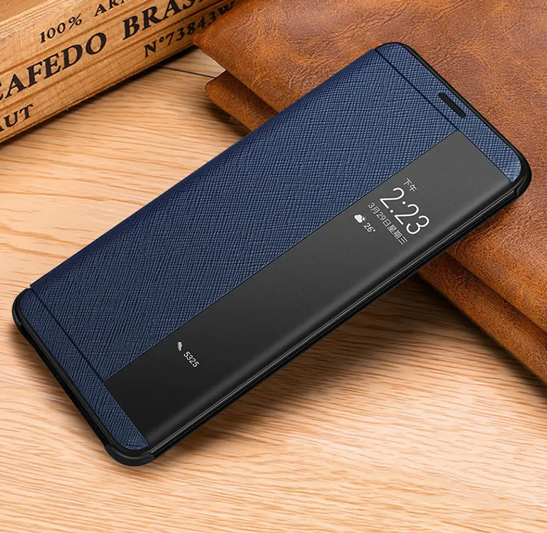 Для Porsche дизайн huawei mate RS чехол Роскошный кожаный Смарт флип-чехол с окошком для просмотра полная защита бизнес-mate RS чехол для телефона