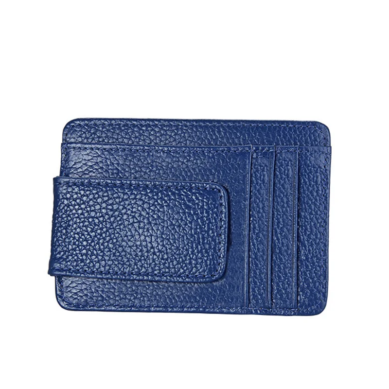 Модный мужской кошелек из натуральной кожи зажим для денег магнитный женщин