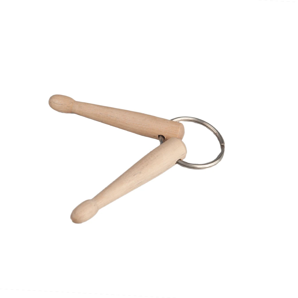 2 шт. барабанные палочки деревянные умные мини брелок для ключей Мини ударные