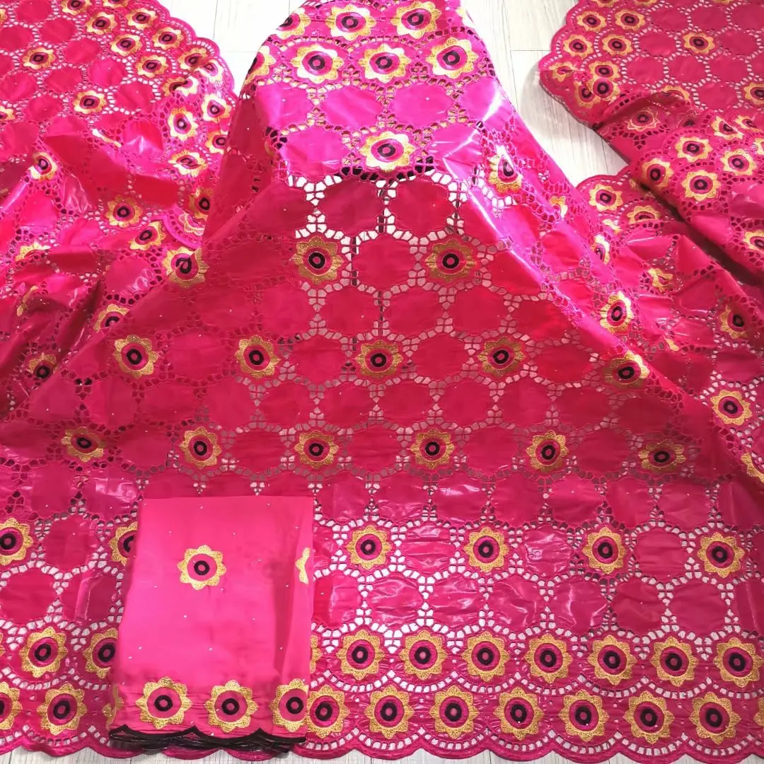 

Blue 5Y African Bazin Riche Getzner Fabric 2Y Chiffon Scarf Cloth Nigerian Tissu Telas For Sewing Dress YBX1