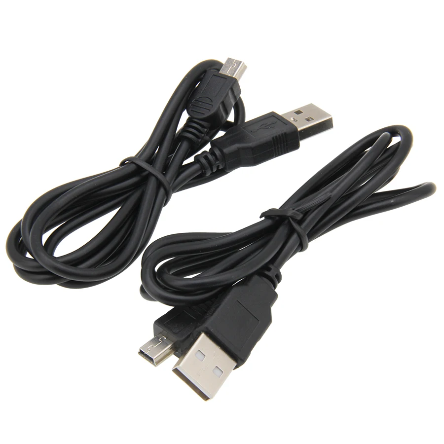 baratas Preto USB 2.0 A Macho Para Mini USB 5 Pin B Cabo De Carregamento De Dados Cabo Chumbo Para Câmera MP3/MP4 Telemóvel 500 Pçs/lote