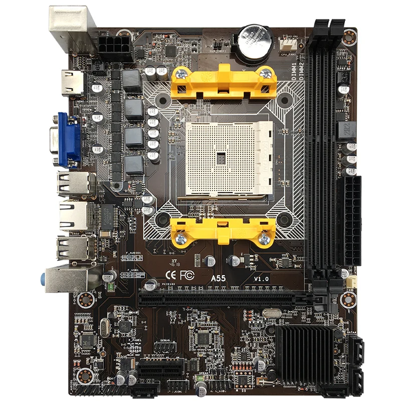 Материнская плата AMD A55 с чипсетом FM1 поддержка 800 МГц 1066 1333 1600 DDR3 VGA HDMI|Материнские