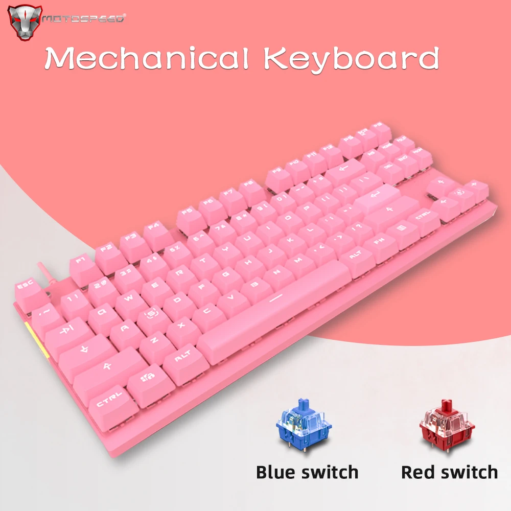 Механическая клавиатура Motospeed игровая из алюминиевого сплава 87 клавиш RGB