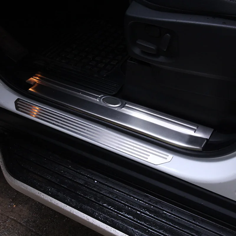 Stainless Steel Car Outside Door Sill Scuff Wear Protector Plates Cover Trim For Land rover Discovery 4 LR4 2010-16 with Logo | Автомобили