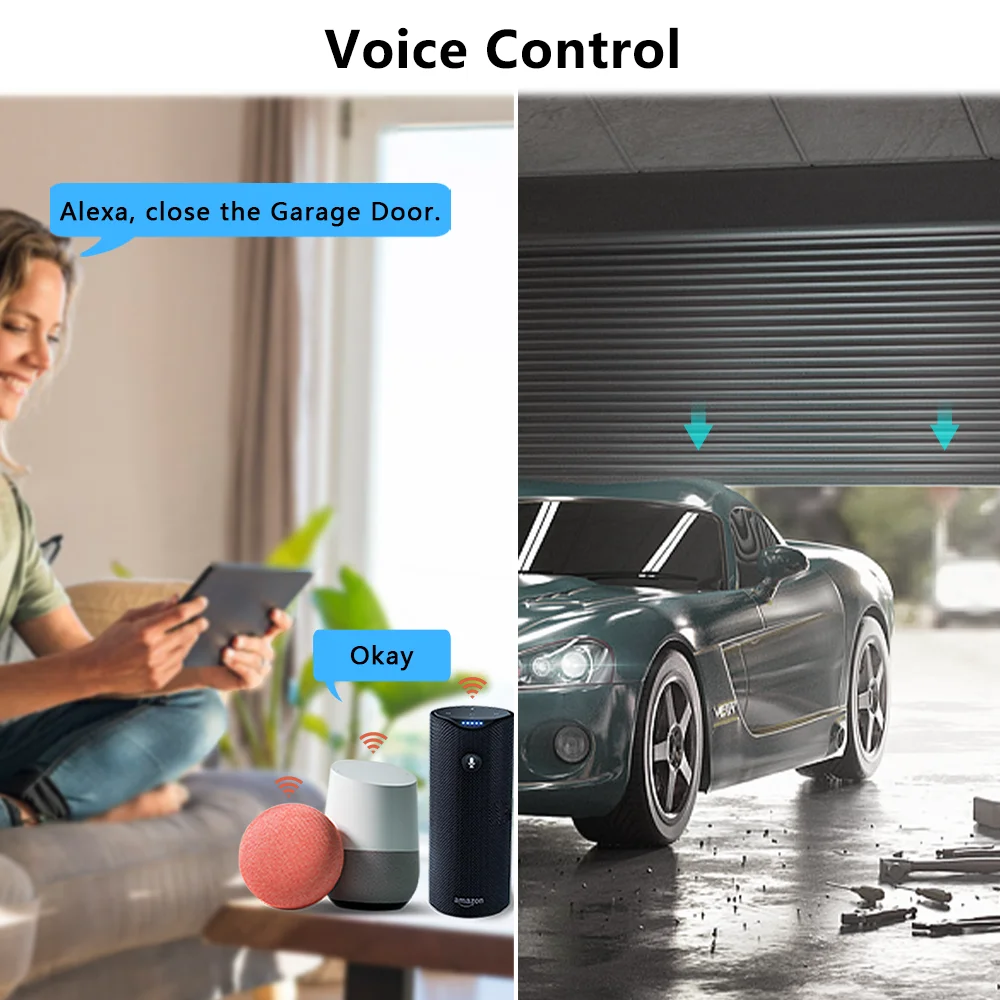 Tuya ZigBee 3 0 беспроводной датчик открывания двери гаража управление Лер