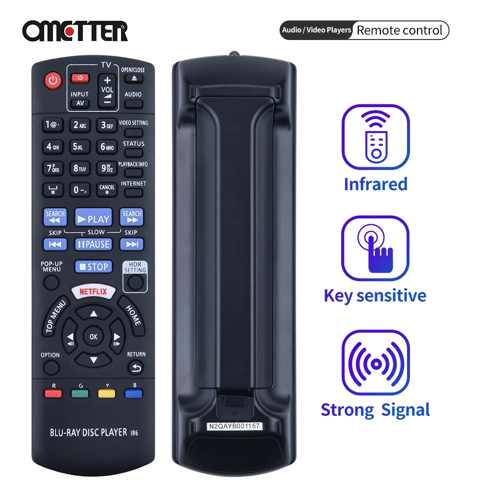 

New Remote Control for Panasonic Blu-Ray DVD Player N2QAYB001157 Controller