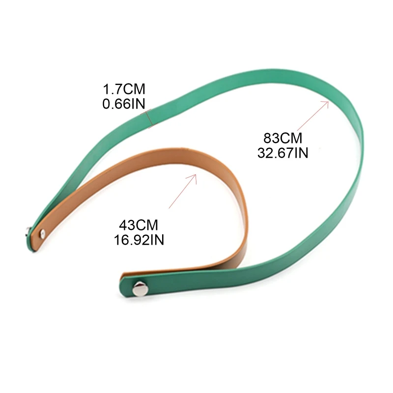 

PU Leather Handbag Bucket Handle Straps Long Shoulder Strap for DIY Handmade Woven Bag Replacement Accessories