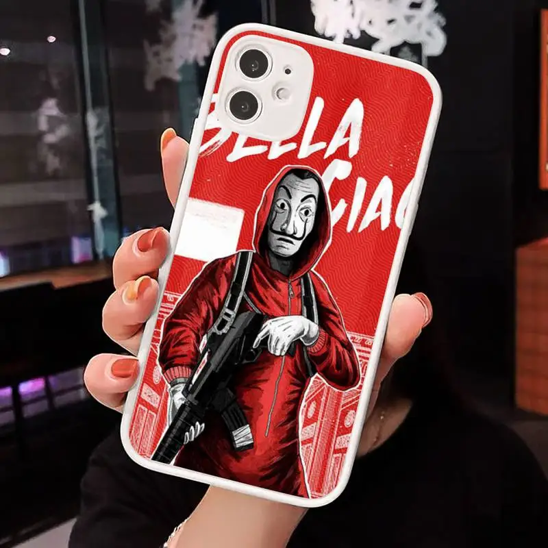 

TV series Money Heist House of Paper Phone Case Matte Transparent for iPhone 7 8 11 12 s mini pro X XS XR MAX Plus cover funda