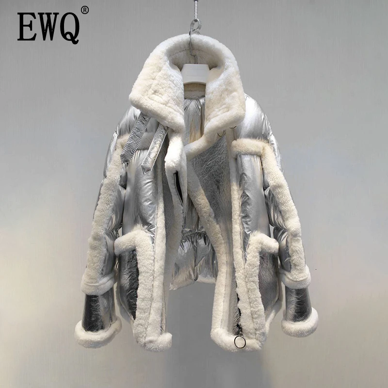 [EWQ] Зима 2020 высокое качество воротник с лацканами длинный рукав двухсторонний