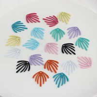 zinc alloy spray paint rainbow colors leaves flowers charms 2022mm 10pcslot for diy fashion jewelry earring making accessories
