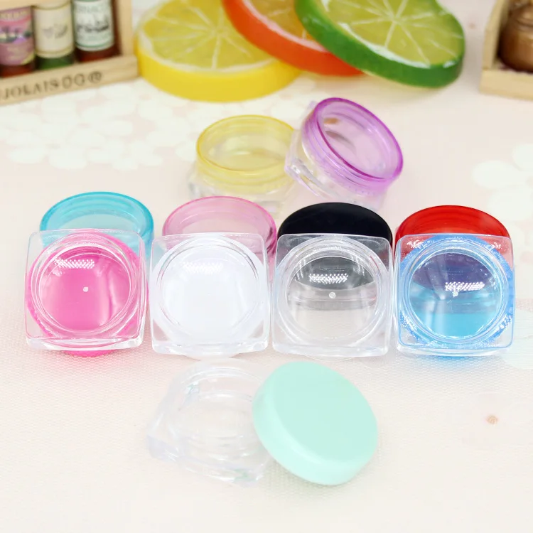 1000X2g PS квадратная банка для крема косметический контейнер образцов чехол дисплея