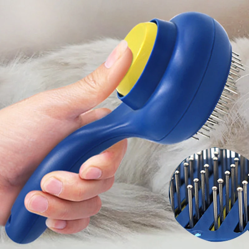 

Hair Removal Comb for Dogs Cat Detangler Fur Trimming Depilation Deshedding Brush Grooming Massager Tool For Long Curly Hair Pet
