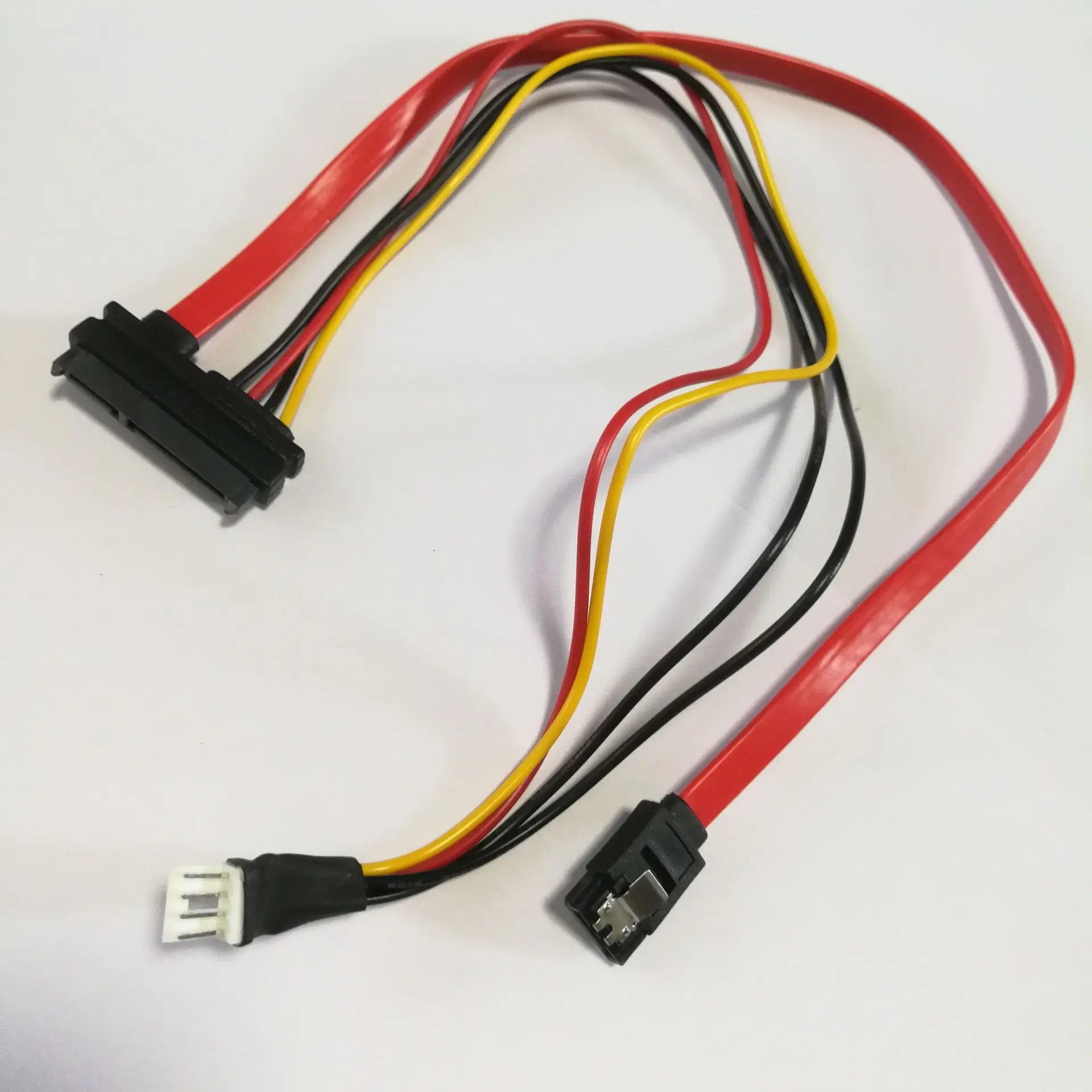 10 шт./лот --- 2 в 1 4pin FDD Floppy Male Power + 7pin SATA Female Data to 7 15pin 22P Соединительный кабель 18AWG 40 см