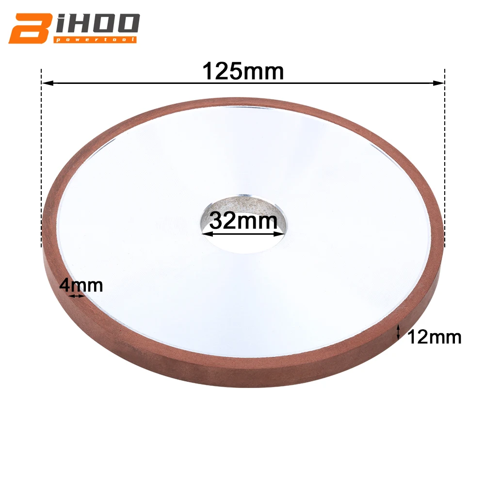 

1 шт. диаметр 125 мм (5 дюймов), отверстие 32 мм, толщина 12 мм, зернистость ширина 4 мм, алмазный песок из смолы, алюминиевый шлифовальный высокий и ...