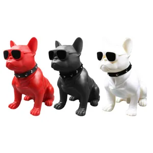 large bulldog bluetooth speaker wireless multifunction subwoofer sound car doll small steel cannon computer pc desktop audio free global shipping