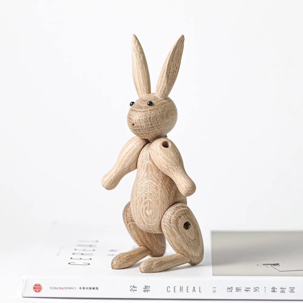 Новое поступление скандинавские Дания твердый дуб Деревянный кролик украшение