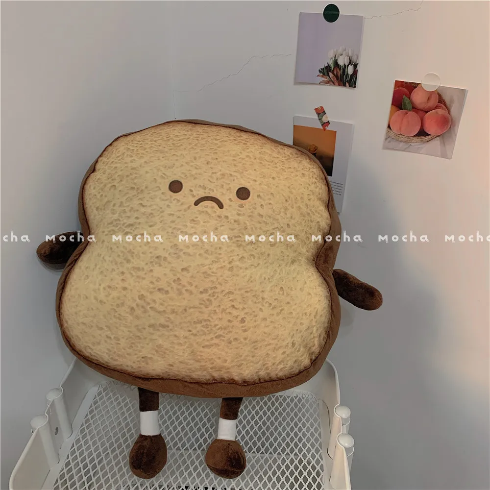 Comfortable Stuffed Pillow Toast Bread Boy Brown Cushion Bedroom Sofa Chair Girl Baby Birthday Christmas Gifts | Игрушки и хобби