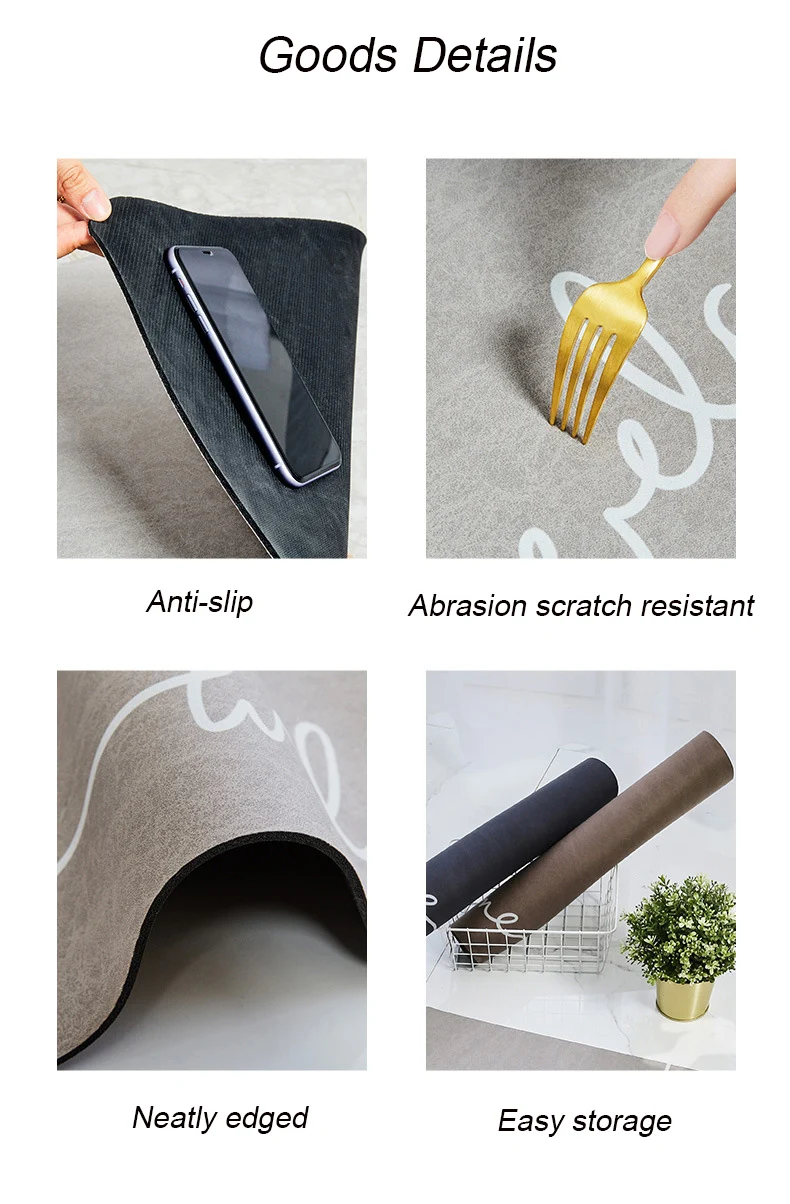 

Simple, antiskid, modern bathroom mat, water absorption, fast drying, toilet, entrance