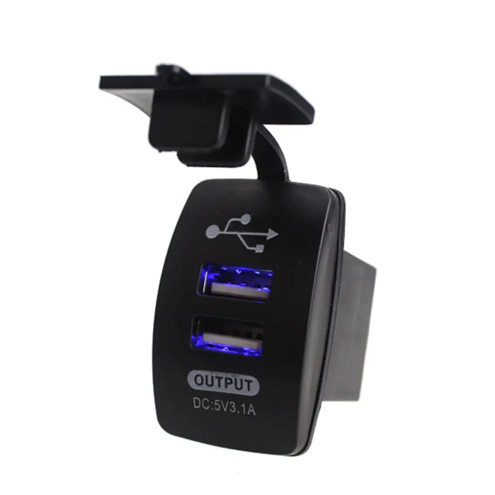12-24V Dual USB Автомобильное зарядное устройство 5V 3.1A универсальное автомобильное для